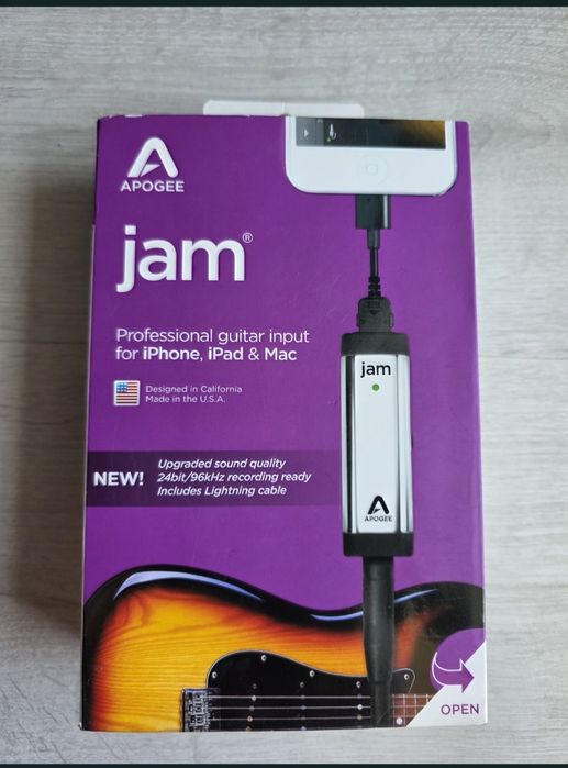 Apogee Jam 24-bit/96kHz Professional Guitar Input for iPhone iPad & Mac-nou sigilat