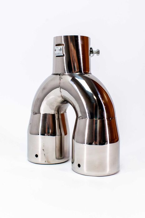 Накрайник за ауспух, двоен, неръждаема стомана