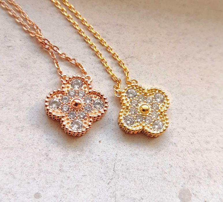 Дамско златно колие с детелина Van Cleef & Arpels VCA Vintage Alhambra