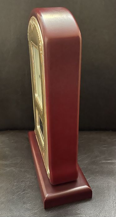 Ceas de cameră din mahon si argint 925