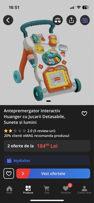 Antemergator copii marca Huanger