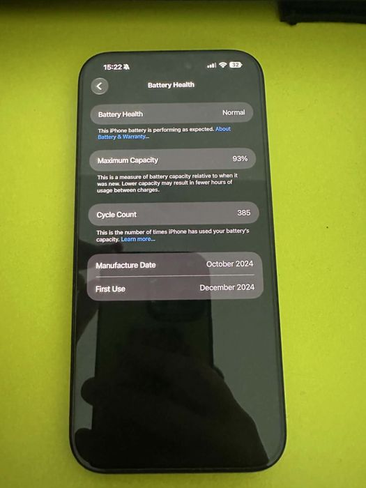 Vand 16 pro max 10/10 ca nou 256gb 93%bh