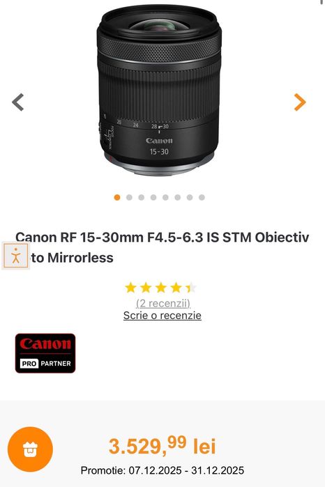 Vand urgent Obiectiv Canon RF 15-30mm F4.5-6.3