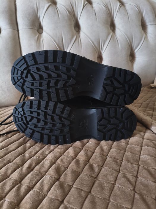 Кожанные военные берцы