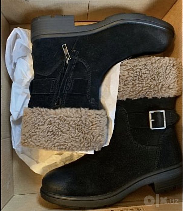 Женские водонепроницаемые, замшевые ботинки UGG.