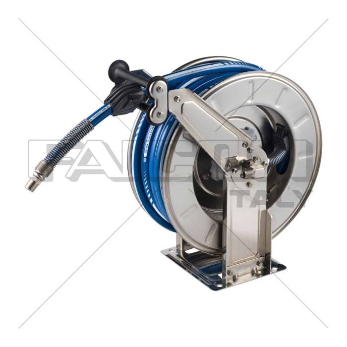 Tambur automat inox AISI 304 +20 mt furtun apa max 400bar/150grd C