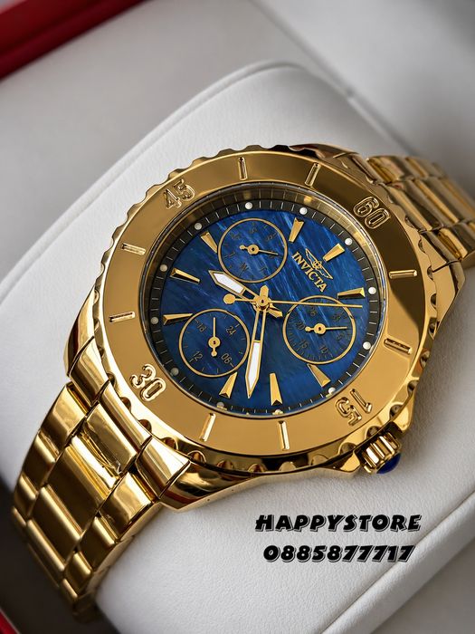 INVICTA Mother of pearl blue dial women 38 mm, Инвикта нов дамски часовник