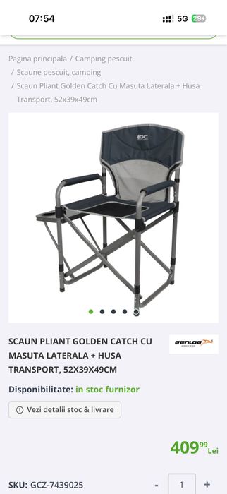 Scaun pescuit golden catch