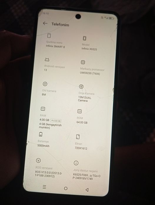 telefon sotiladi srochna Infinix smart 8