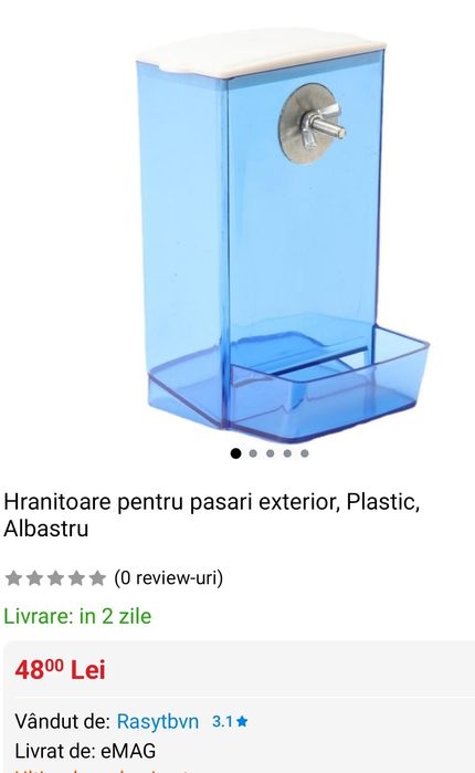 Hranitoare noi pentru  păsări colivie/ exterior