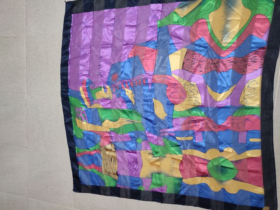 копринен шал Италия braccialini roccobarocco нов копринен шал пикасо