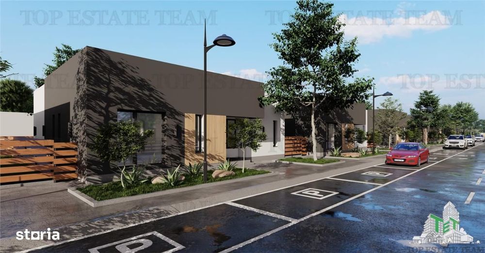 Vila stil mediteraneean, moderna, cu 4 camere ( parter ) si curte gene