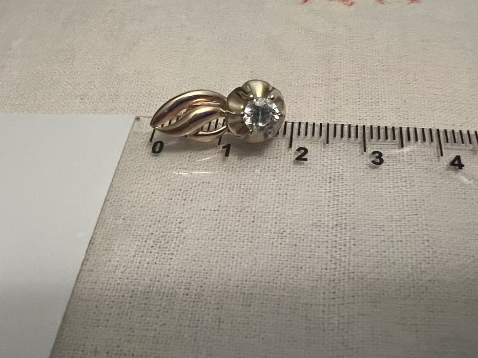 Золотые серьги Тюльпан, Российское произ. 585 пробы, 4,03 гр.