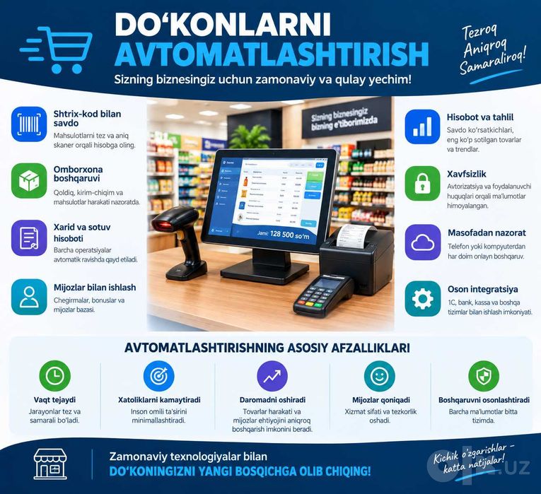 Do'konlarni avtomatlashtirib beramiz