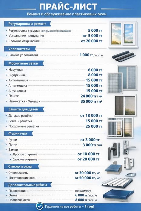 Москитные сетки,Ремонт ПВХ окон