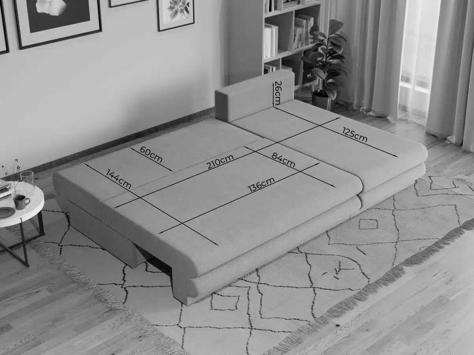 Coltar extensibil / Canapea gri antracit nou