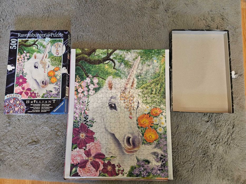 Ravensburger Brilliant Puzzle - Sparkling Unicorn, 500 piese