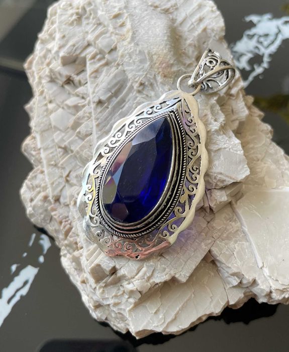 Pandativ/Medalion Argint 925 cu Piatra Semipretioasa Tanzanit