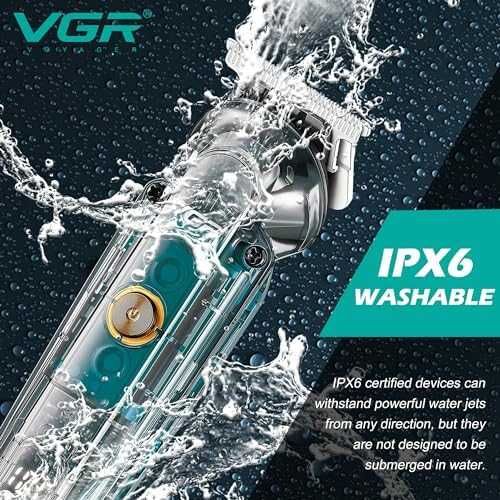 Нов Мъжки Тример за Брада Мустаци и Нос VGR, USB-C, LED, 180 Мин, IPX6