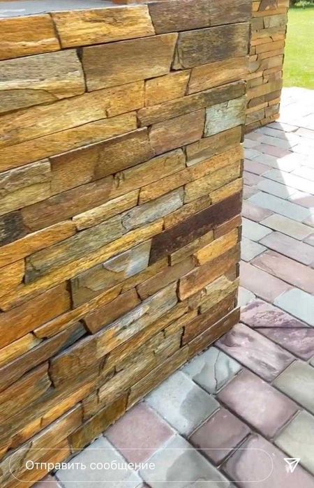 Тёплые оттенки плитняка для уюта