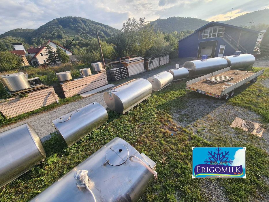 Tanc 2500 litri racire lapte , bazin lapte , tanc inox , cu spalare