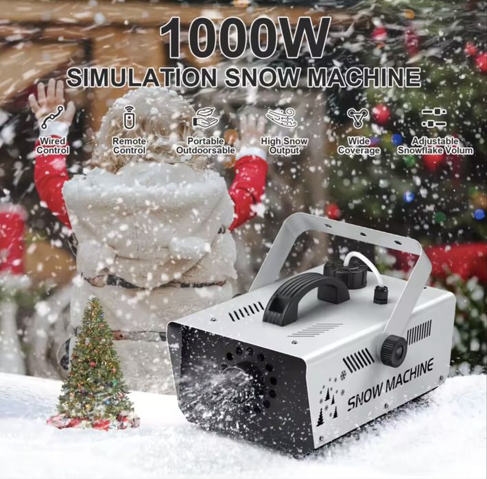Мощна голяма машина за изкуствен сняг 1000 W
