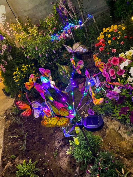 Светильник Бабочки на Солнечной Батарее для сада и дачи!!!