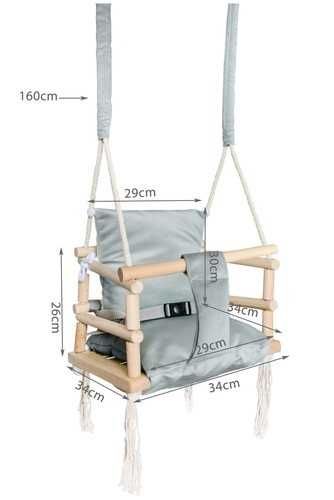 Дървена детска люлка за закрито и открито Kruzzel