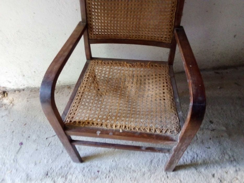Кресло, дърво и ратан