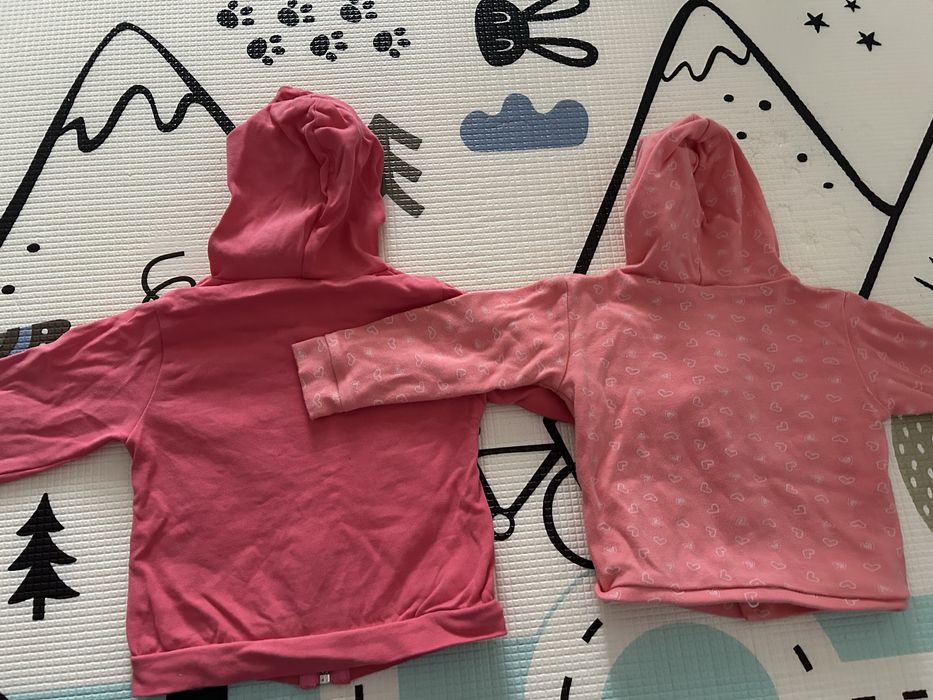 Бебешки суитшърти за момиче- 2бр. 80см