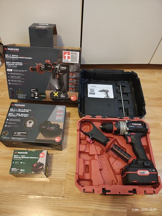 Bormașini Parkside 20 V 3 ani garantie  12 V acumulatori 20V incarcato