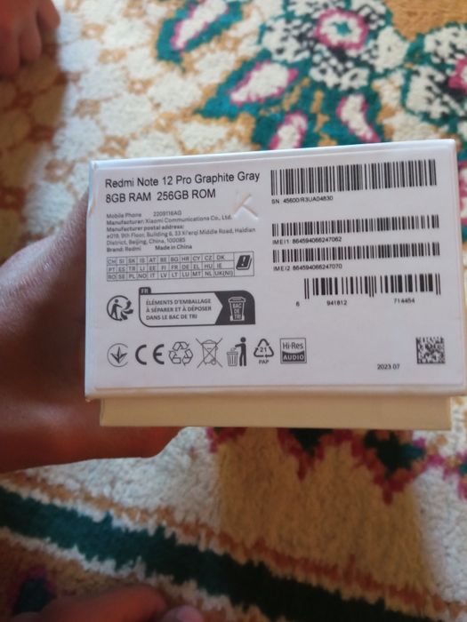 Redmi note 12 pro 8+8/256gb