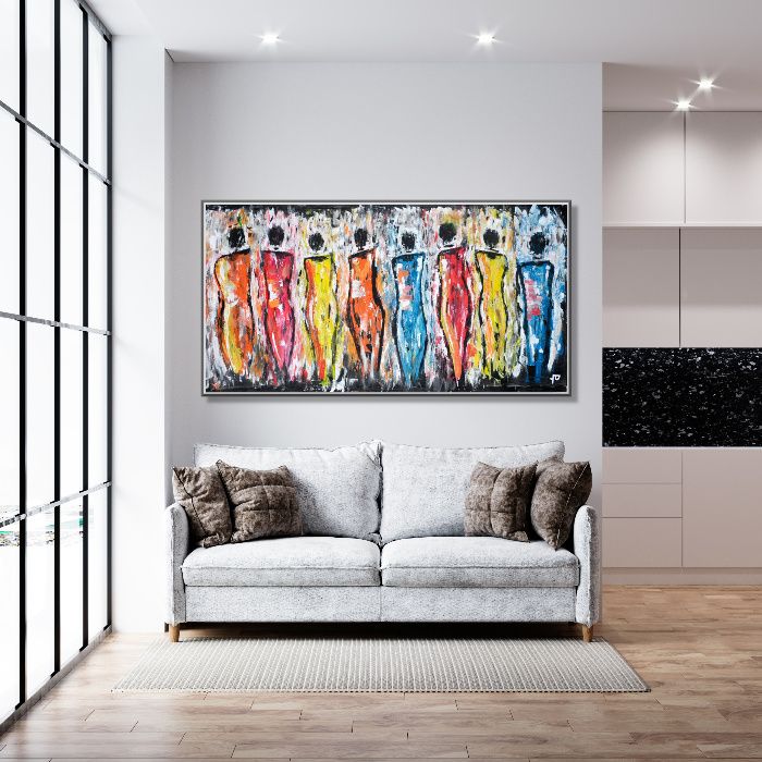 абстрактни картини ръчно рисувани с акрилни бои