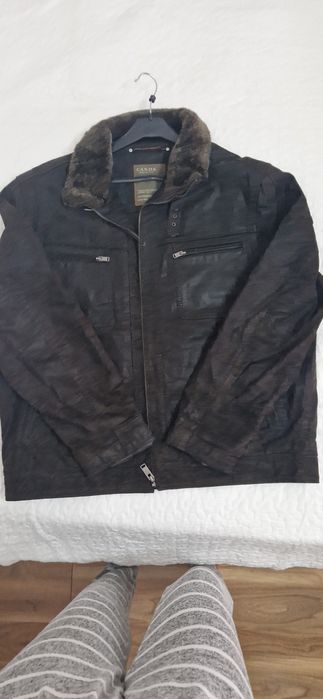 Geaca piele imblanita barbati