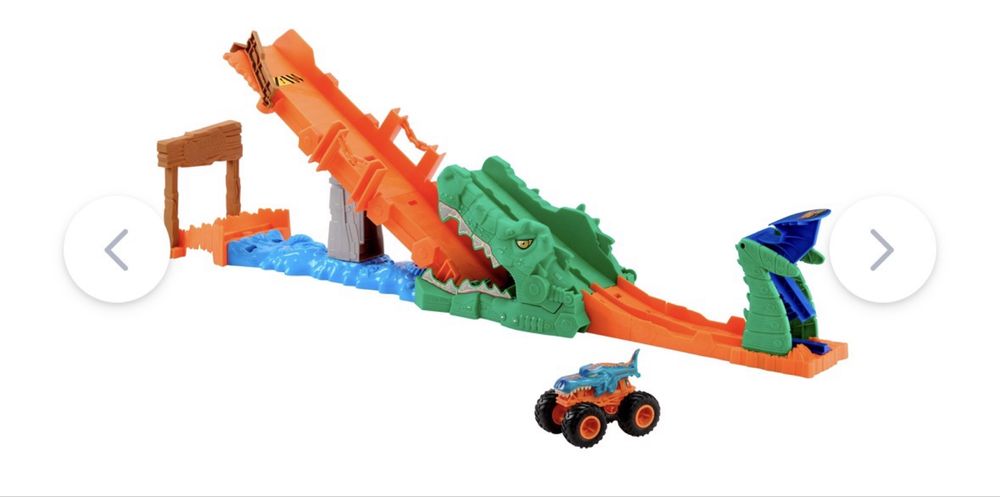 Vand jucarie Hot wheels Monster Truck set cascador crocodil  Mega Wrex