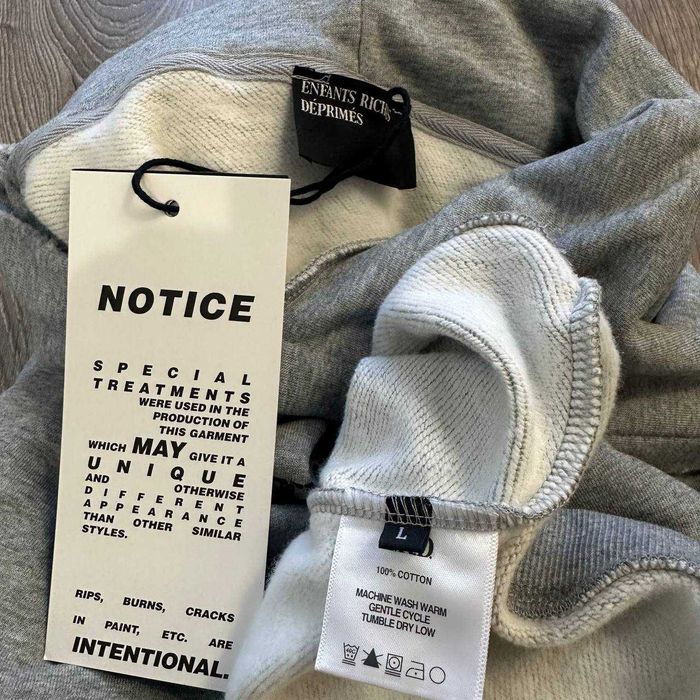 Сив суитшърт с качулка ERD Rick Owens grey hoodie