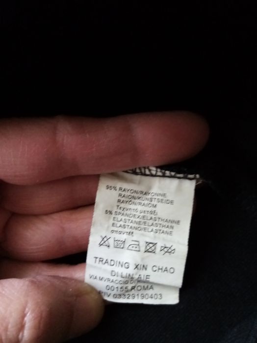 Дамски клин, М, черен с блестящи елементи