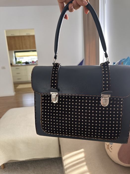 Geanta piele+blana Tania Gonzales