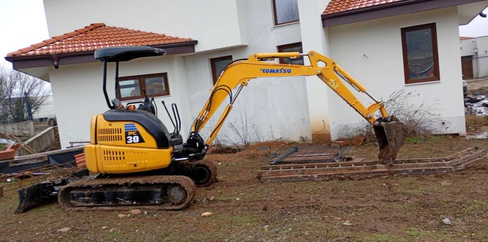 Услуги с мини багер и самосвал