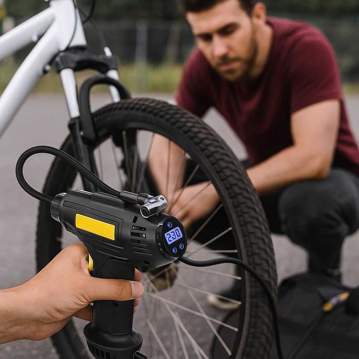 Безжичен дигитален компресор за автомобил