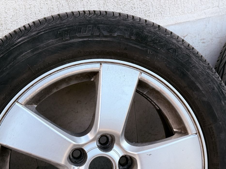 Алуминиеви джанти 16" 5х105 за Chevrolet Cruze / Opel + 8 бр. гуми 205/60 R16 (Semperit + Bridgestone)