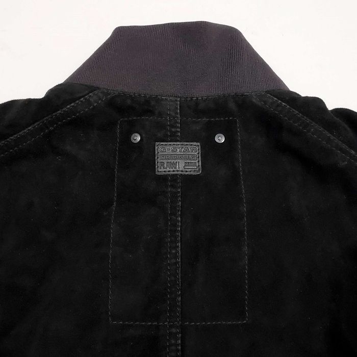 G-STAR RAW BATT Оригинално Мъжко Кожено Яке Велур Кожа Като Ново M-L