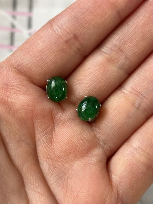 Серьги с изумрудом на золоте