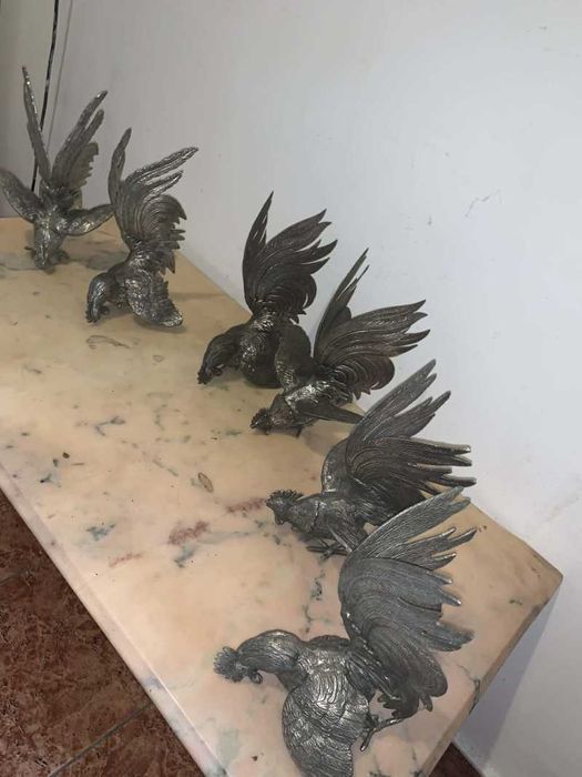 Statuie decor cocos din fier