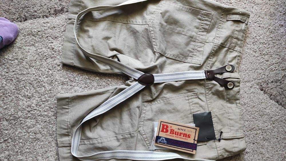 B&Burns Pantaloni de vara cu bretele, chic