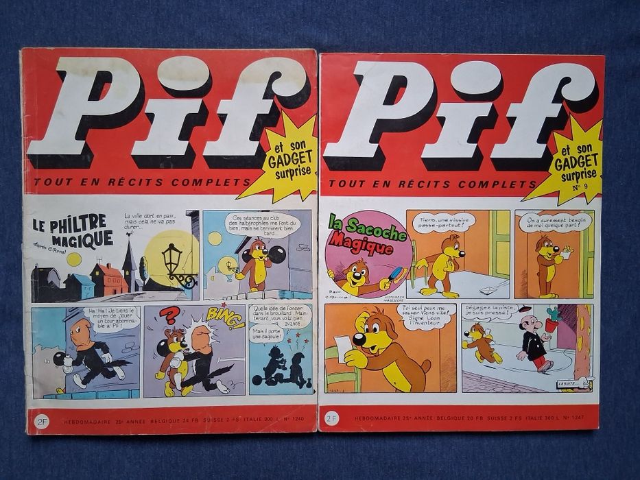 ЛОТ Стари Френски Списания PIF Gadjet / 1969 - 1970 год.