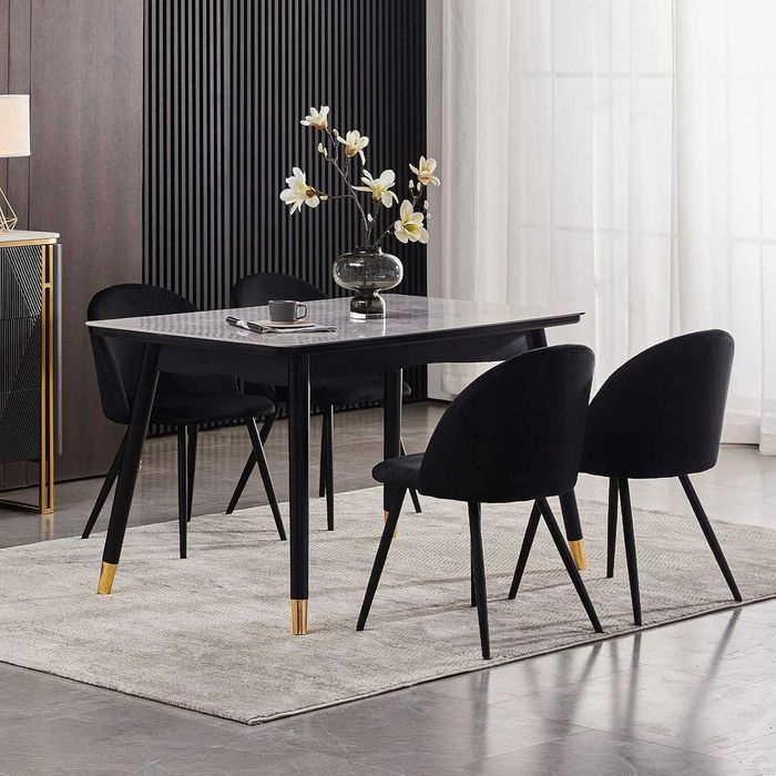 ПРОМОЦИЯ Трапезни столове–CLIPOP C-U-DC-0074BL дамаска от кадифе–2 бр.