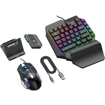 Комплект 5 в 1 Геймърска клавиатура и мишка за смартфон и таблет COMBO