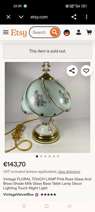 Veioza veche cu model floral!