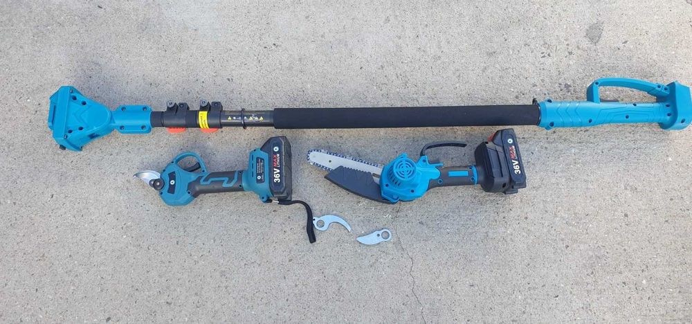 3 в 1 Резачка и Ножица с прът - удължител Акумулаторни